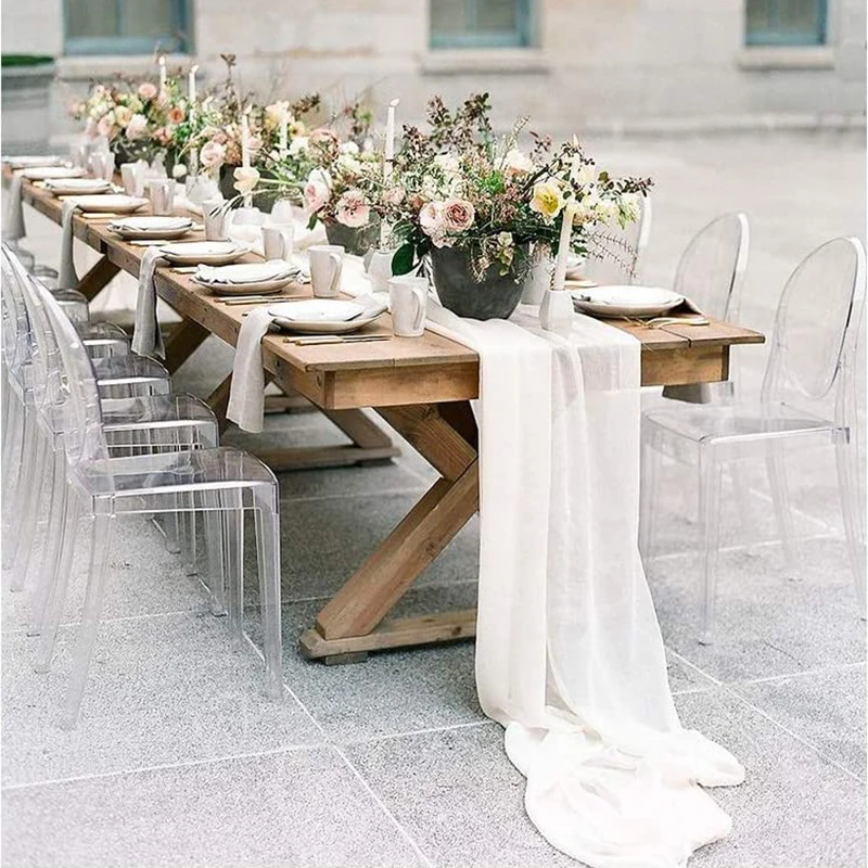 Runner Da Tavolo 2 Lati In Cotone E Lino – 32x180 Cm, Colore Giallo, Per Decorazioni Feste E Sala Da Pranzo