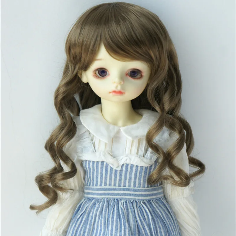 Jusuns 8-9inch Doll Wigs Princess Long Curly 1/3 Mohair BJD Wigs SD Hair 8 Color 