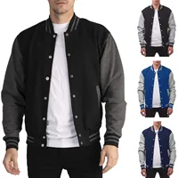 Veste de Baseball en Jersey pour hommes, ample, tendance américaine, bombardier, décontractée, grande taille, nouvelle collection 2023 1
