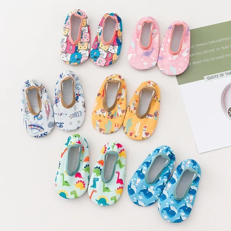 Summer Children Swimming Surf Sports Sneakers Boys Girls Non-Slip Aqua Swim Socks Baby Kids Cute Cartoon Pool Beach Water Shoes