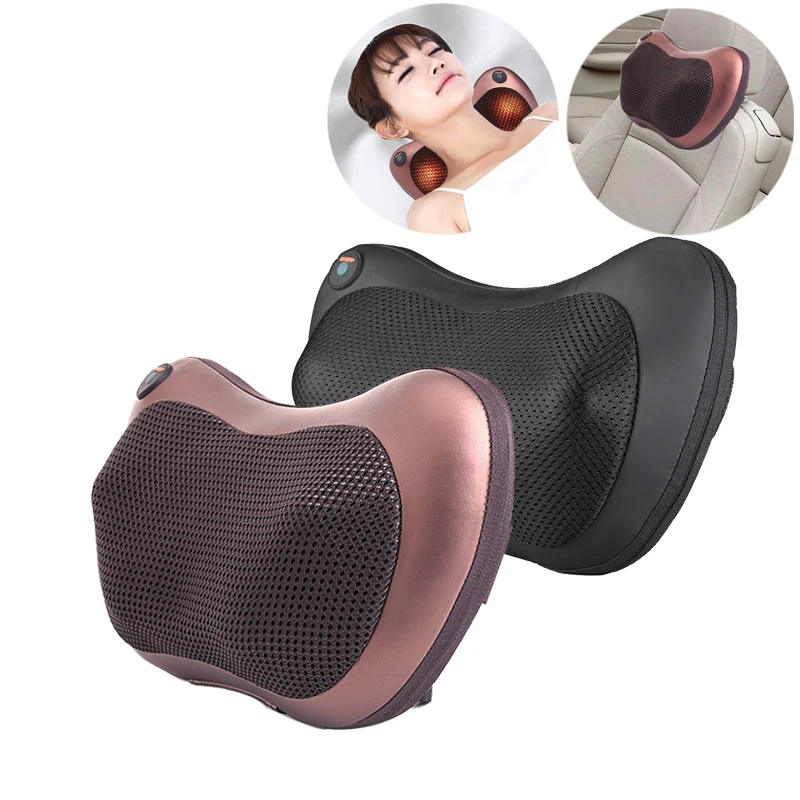 

Electronic Neck and Back Massage Pillow Soft Support for Travel with Shiatsu Vibration Functions for Leg Body Waist