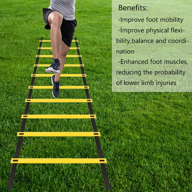 Agility Ladder Removable For Speed Training and Sports Flexibility Portable Agility Football Training Energy Ladder Equipment Agility Ladder Removable For Speed Training and Sports Flexibility Portable Agility Football Training Energy Ladder Equipment