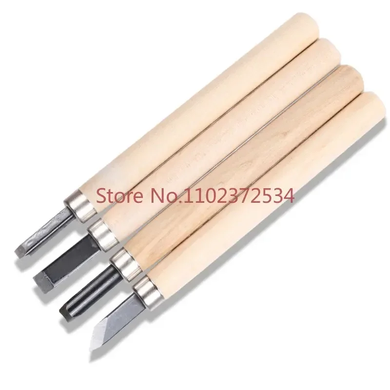 

4pcs Basic Wood Cut DIY and Detailed Woodworking Gouges Hand Tool Wood Carving Tools Kit Spoon Carving Chisels Knife-3 sets