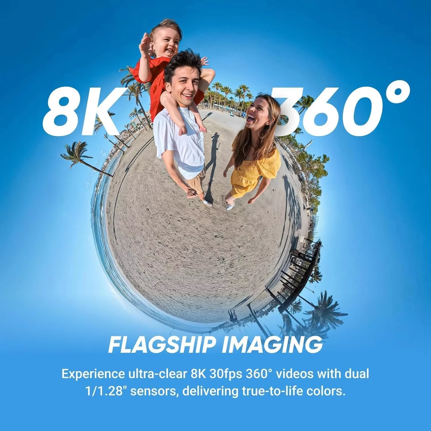 오리지널 인스타360 X5 액션 카메라, 방수 기능, 8K 30fps, 교체 가능한 렌즈, 트리플 AI 칩, 뛰어난 저조도 성능