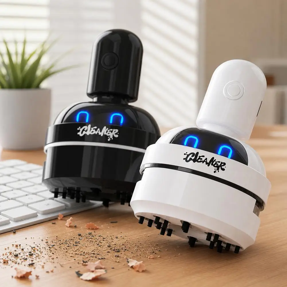 Compact Cordless Desk Vacuum Cleaner for Dust and Crumb Removal