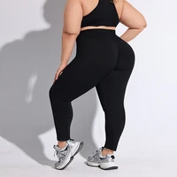 ​​2025 Plus Size High Waist Yoga Pants Women Color Block Butt Liftting Seamless Full Length Contrast Workout Fashion Leggings - Image 4