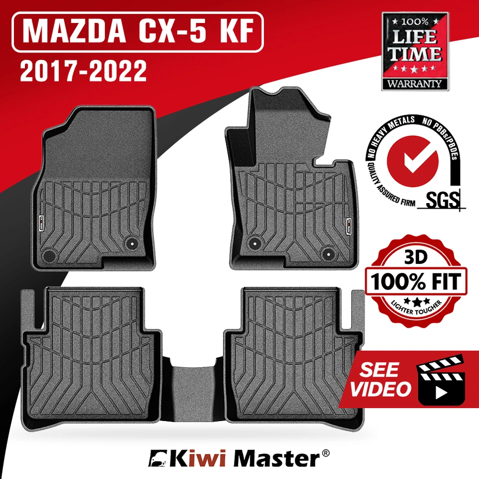 ZAIQU KIWI MASTER 3D TPE Car Floor Mats Fit for Mazda CX-5 KF 2017