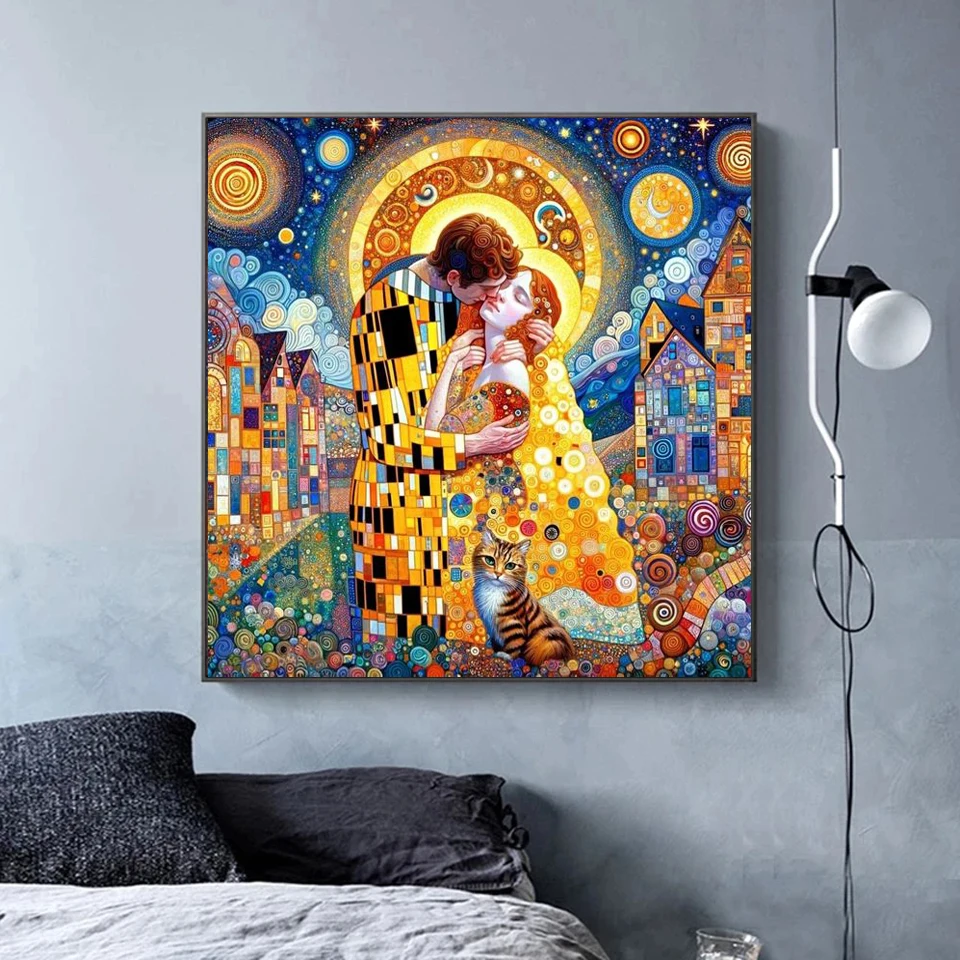 Diamond Painting Fai da Te 5D Mosaico Art Craft Decorazione da Parete Strass Ricamo Punto Croce Diamante Pieno, Joker, Trapano Rotondo-40X50Cm