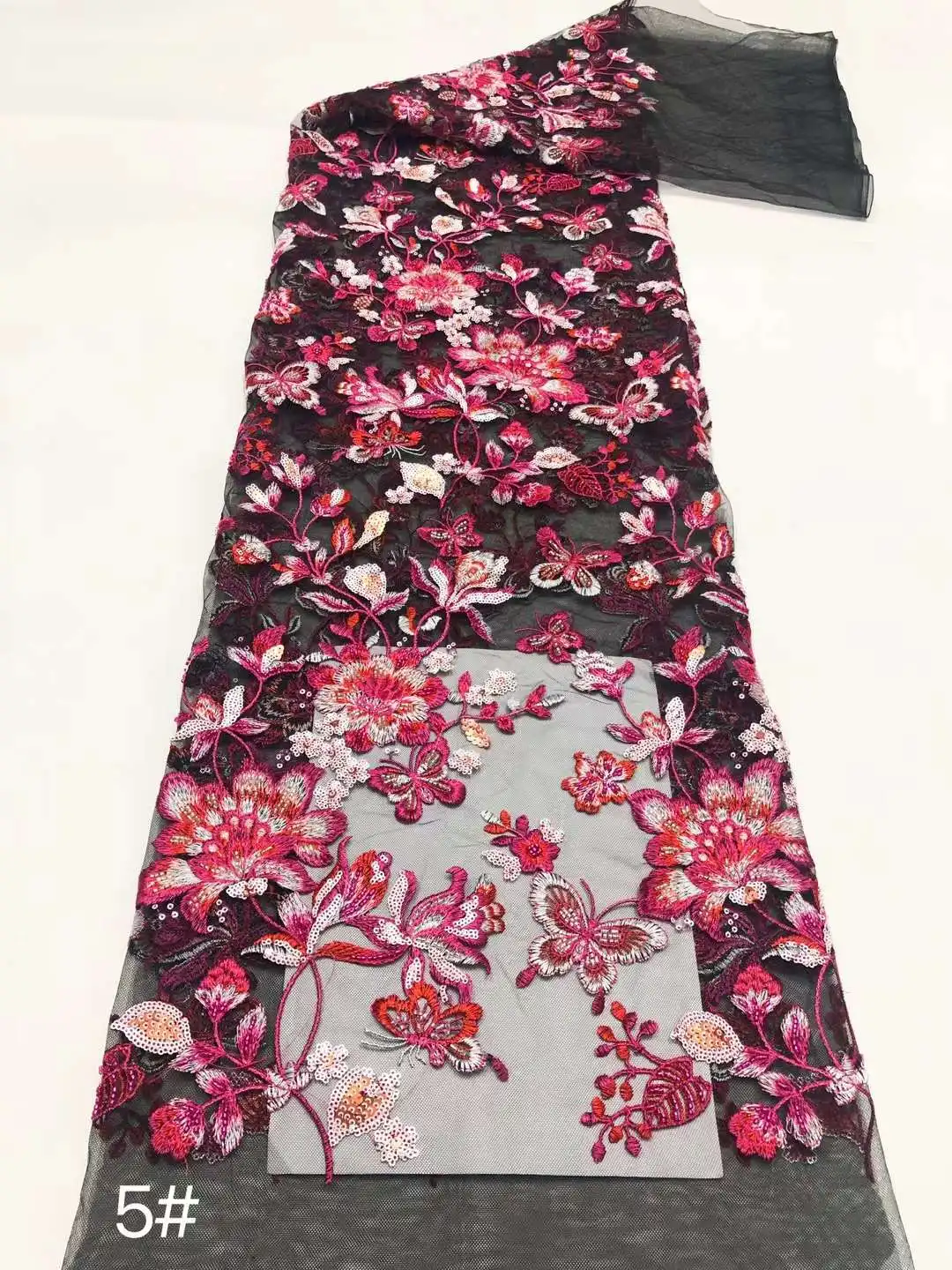 

Высококачественная Тюлевая сетка с блестками и вышивкой из ниток, нигерийская ткань с африканскими блестками, для вечерних платьев. Свадьбы