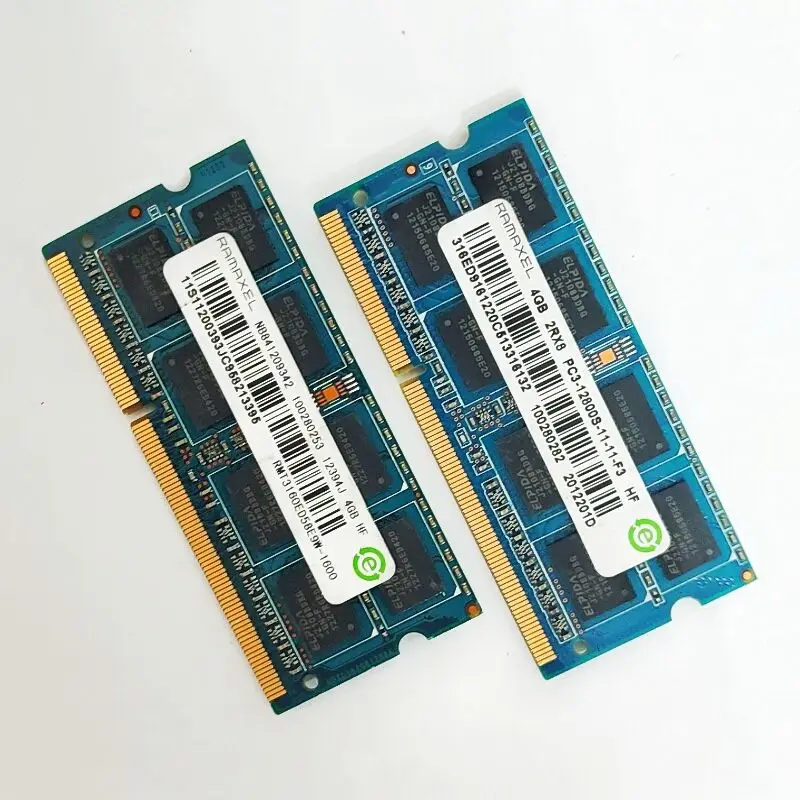 RAMAXEL RAMS DDR3 4GB 2RX8 PC3-12800S-11 Laptop memory ddr3 4gb 1600MHz SODIMM 204pin 1.5v
