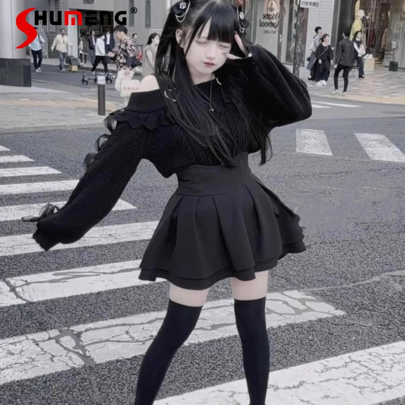 Macaron Mine Series High Waist Short Skirt for Women 2024 Summer New Japanese Style Harajuku All-Matching Slim Fit Pleated Skirt