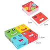 Face Change Expression Kids Puzzle Building Blocks Toy Montessori teaching Blocks Wooden Parent-child interaction Toy Gift 5