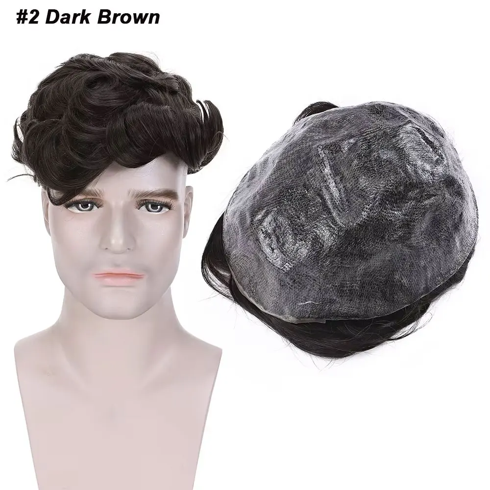 Sego 8x10 pu Haut Toupet für Männer 100% Echthaar teile für Herren Haar prothese Patch Einheiten Ersatz system Haarteil 75g – Detail 12