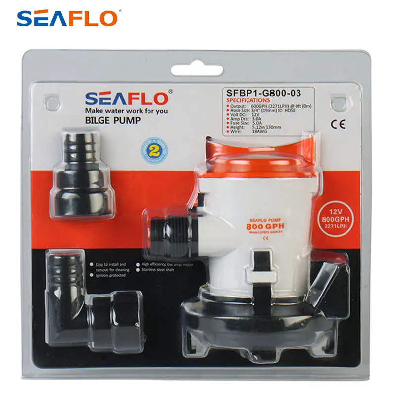 

SEAFLO 03 Series Bilge Pump DC Marine Full Submersible Drainage Pump Bait Pump