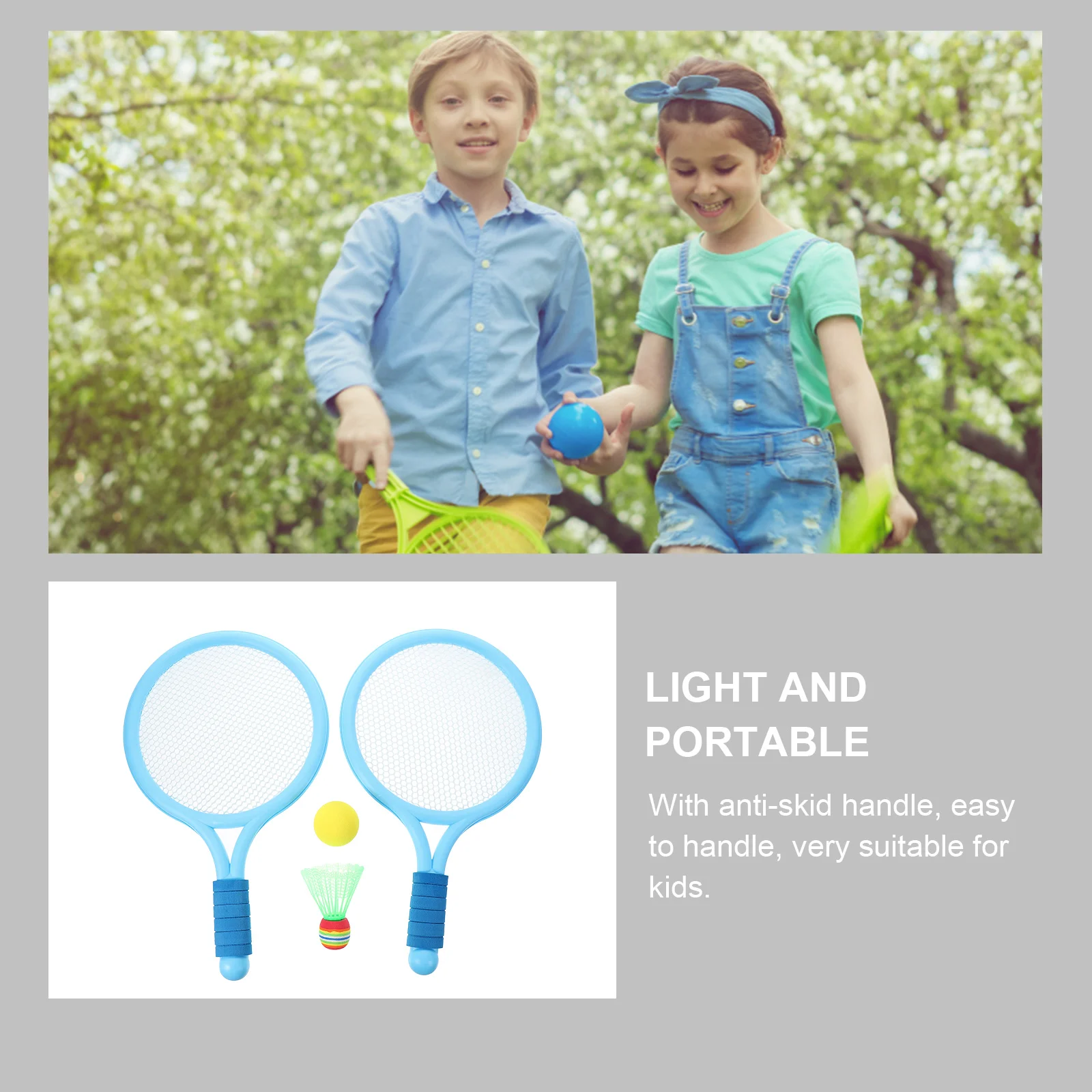 2 Pcs Exchange Racket Badminton Rackets Tennis Accessories Kid Childrens Toys Kids Ball Kidcraft Playset Outdoor 300g