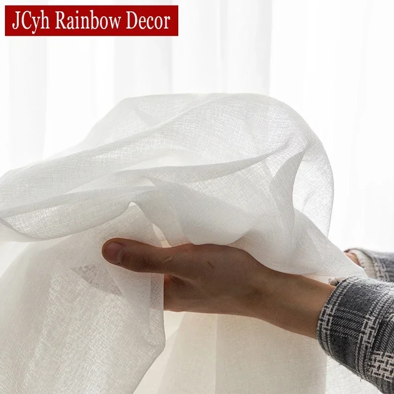 Sheer Curtains Window Curtains Decor Curtains Light Filtering Curtains White Sheer Curtains For Living Room Window Transparent Voile Tulle Curtain Cortinas Wedding Drapes Home Decor Voilage Firanka