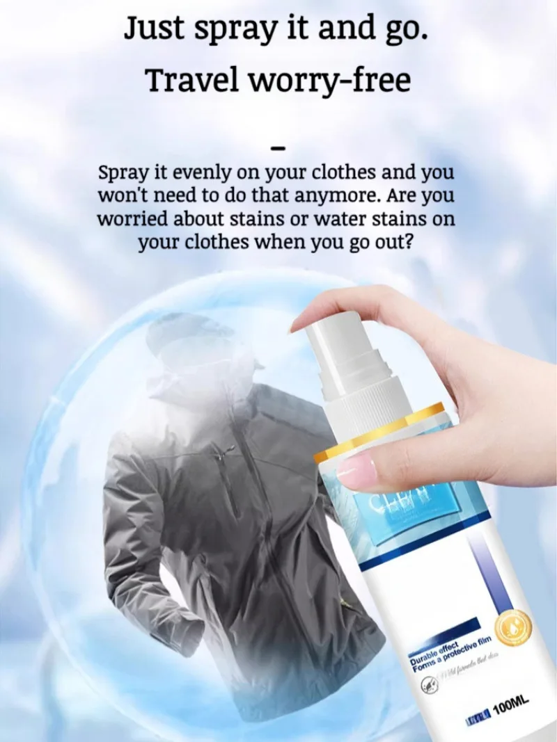 Waterproof spray cleaning Nano waterproof coating repair clothes hydrophobic rain stain water spray