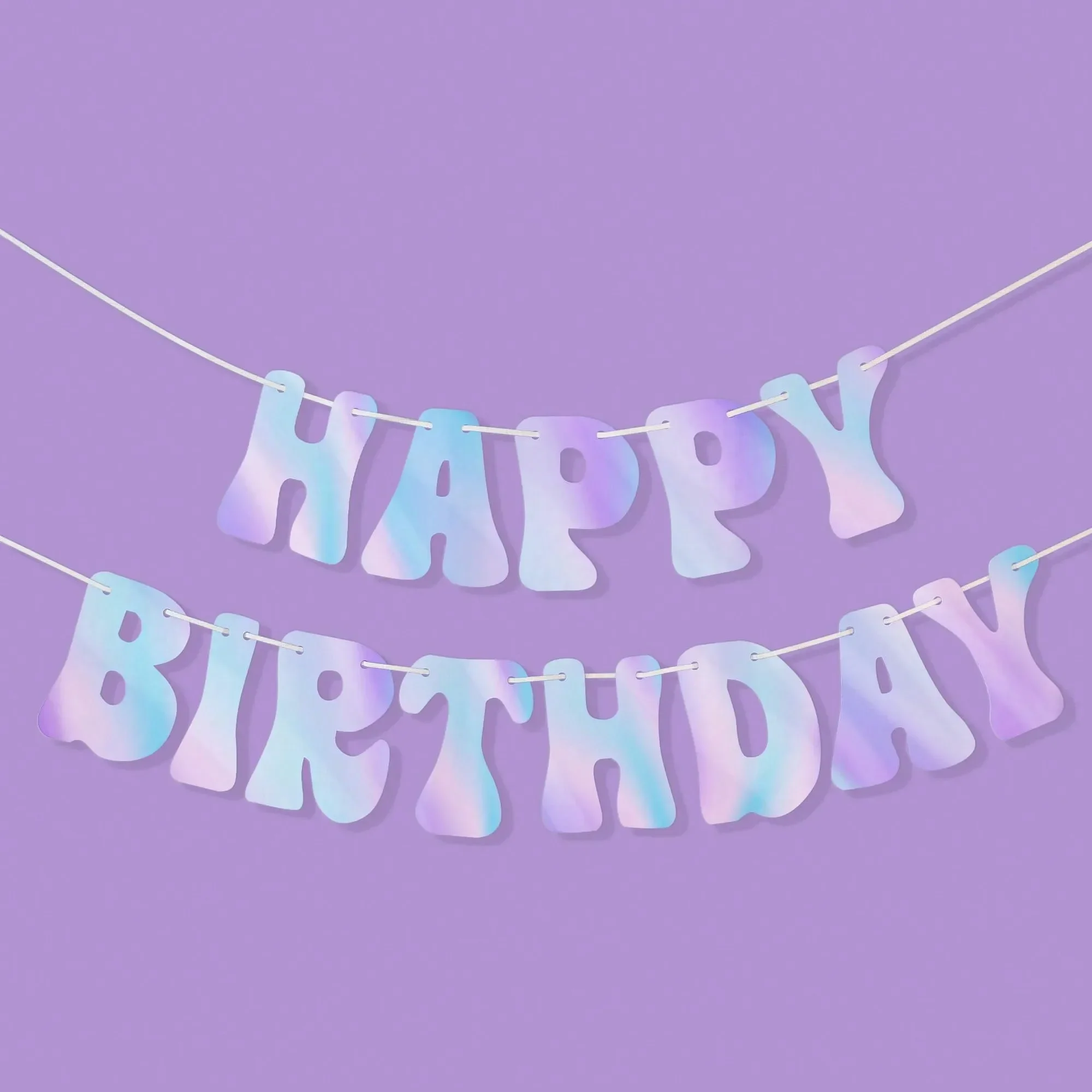 Happy Birthday Banner Party Decorations Birthday Banner Iridescent Silver Happy Birthday Letters Banner Sign Bday Hanging Backdrop