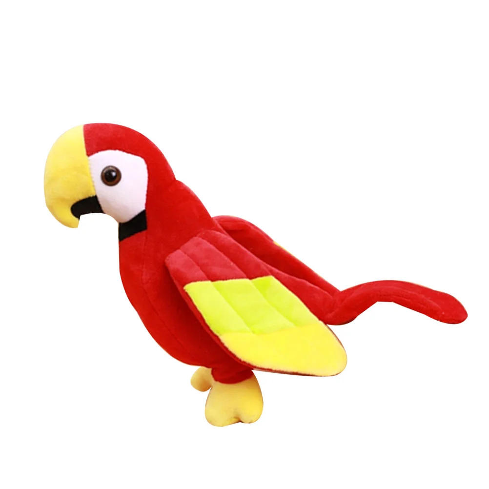 

Plush Parrot Stuffed Plush Lifelike Bird Plush Interactive Toys for Kids Boys Birthday Gift Red
