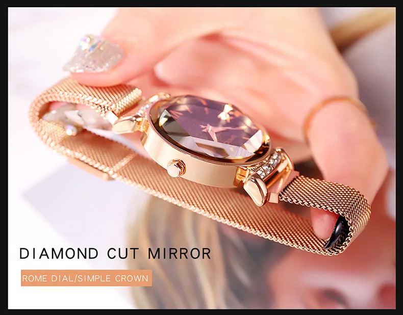 SANDA New Milan Mesh with Trendy Vibrato Same Ladies Watch Fashion Personality Diamond Ladies Quartz Watch Alloy Fashion