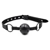 Sex Open Mouth Gag Ball Black PU Leather Strap Bdsm Gag with Open Holes Slave Sexy Bondage Restraints Sex Toys for Women Couples 1