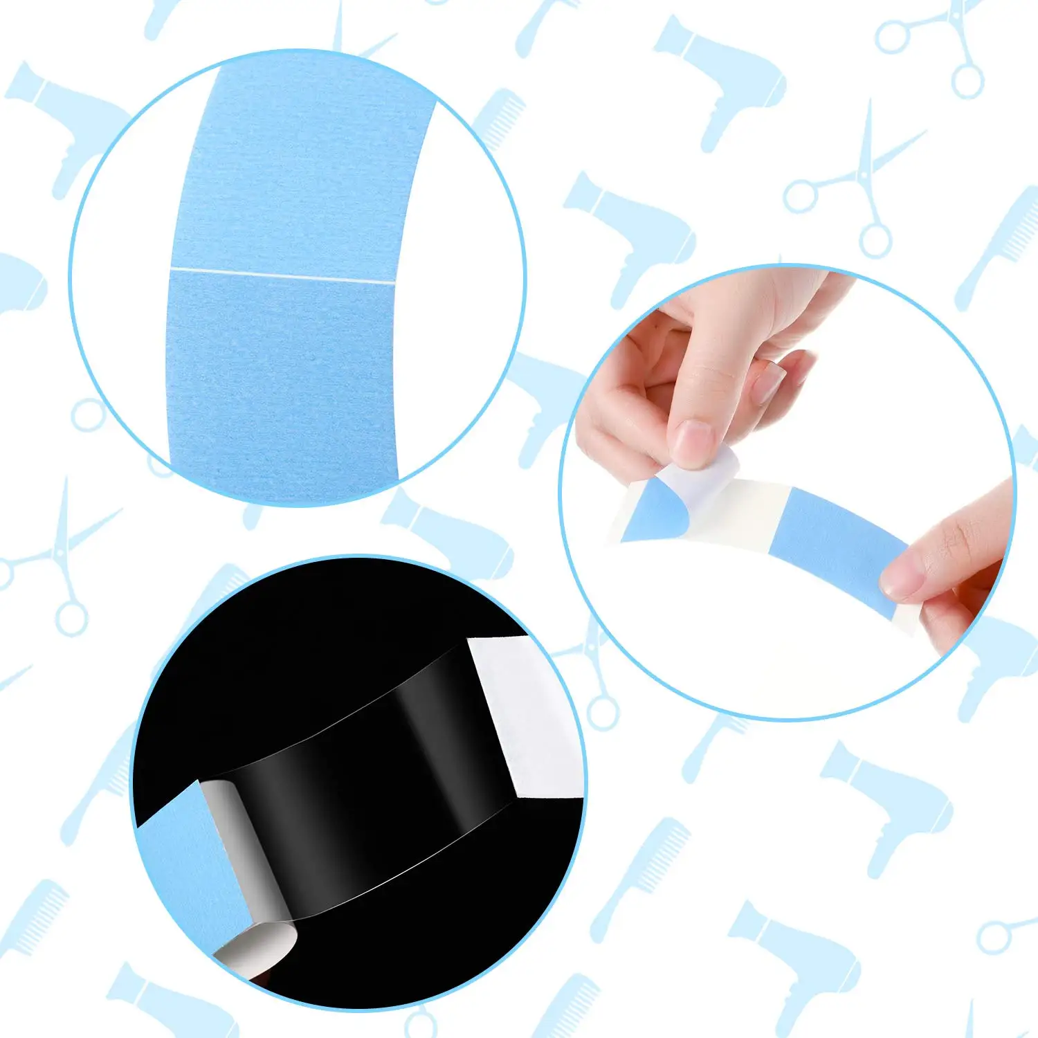 36pcs Double Sided Wig Glue Tape Waterproof Supertape Walker Ultra Hold Tape Lace Wig Adhesive Replacement Plastic Razor Scrape