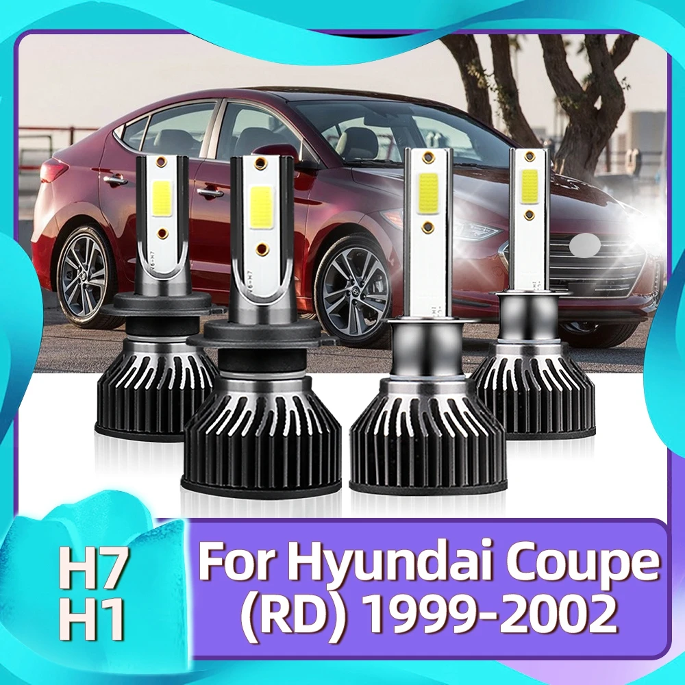 

Roadsun H1 H7 светодиодный Автомобильные фары автомобильные лампы 8400LM автомобильный комплект турбо Лампа 12В 72 Вт для Hyundai Coupe (RD) 1999 2000 2001 2002