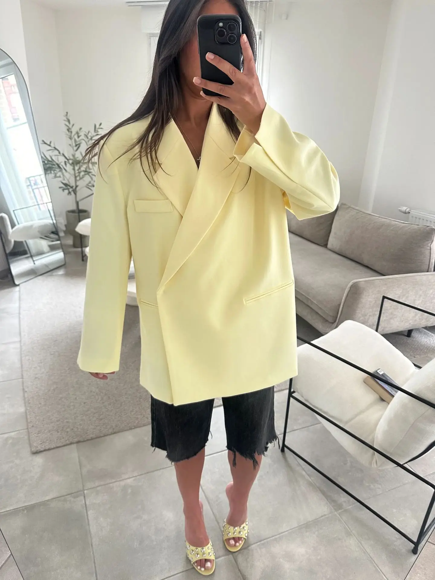 Ladies Loose Blazer Suit Image 9