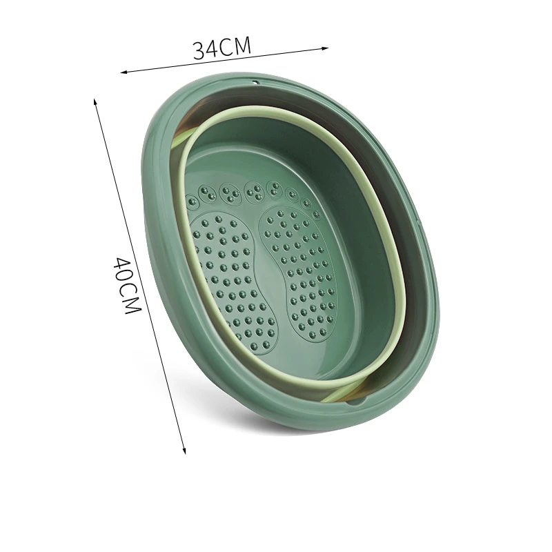 Foot Bath Bucket Foldable Foot Massage Bath Bucket Portable Bathroom Wash Basin Baby Bathtub Household Folding Foot Soak Tub Bathroom Accessories