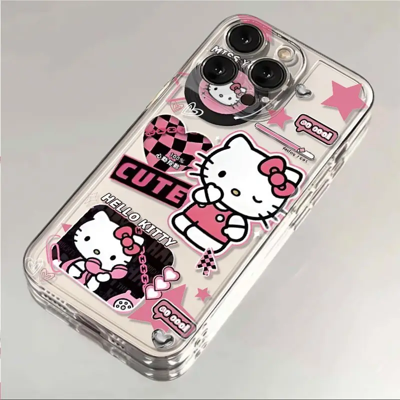 thumbnail image 1 of Sanrio-funda de teléfono con dibujo de Hello Kitty para iPhone, carcasa bonita con grabación de gramófono para iPhone 15, 14, 13, 12, 11 Pro Max, X, XR, XS MAX, 7, 8 Plus, Y2k, 1 of 5