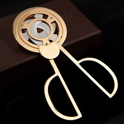 Luxury 3 Blades Stainless Steel Gold Plated Sharp Cigar Cutter Pocket Gadgets Zigarre Knife Cuban Cigars Scissors Accessories