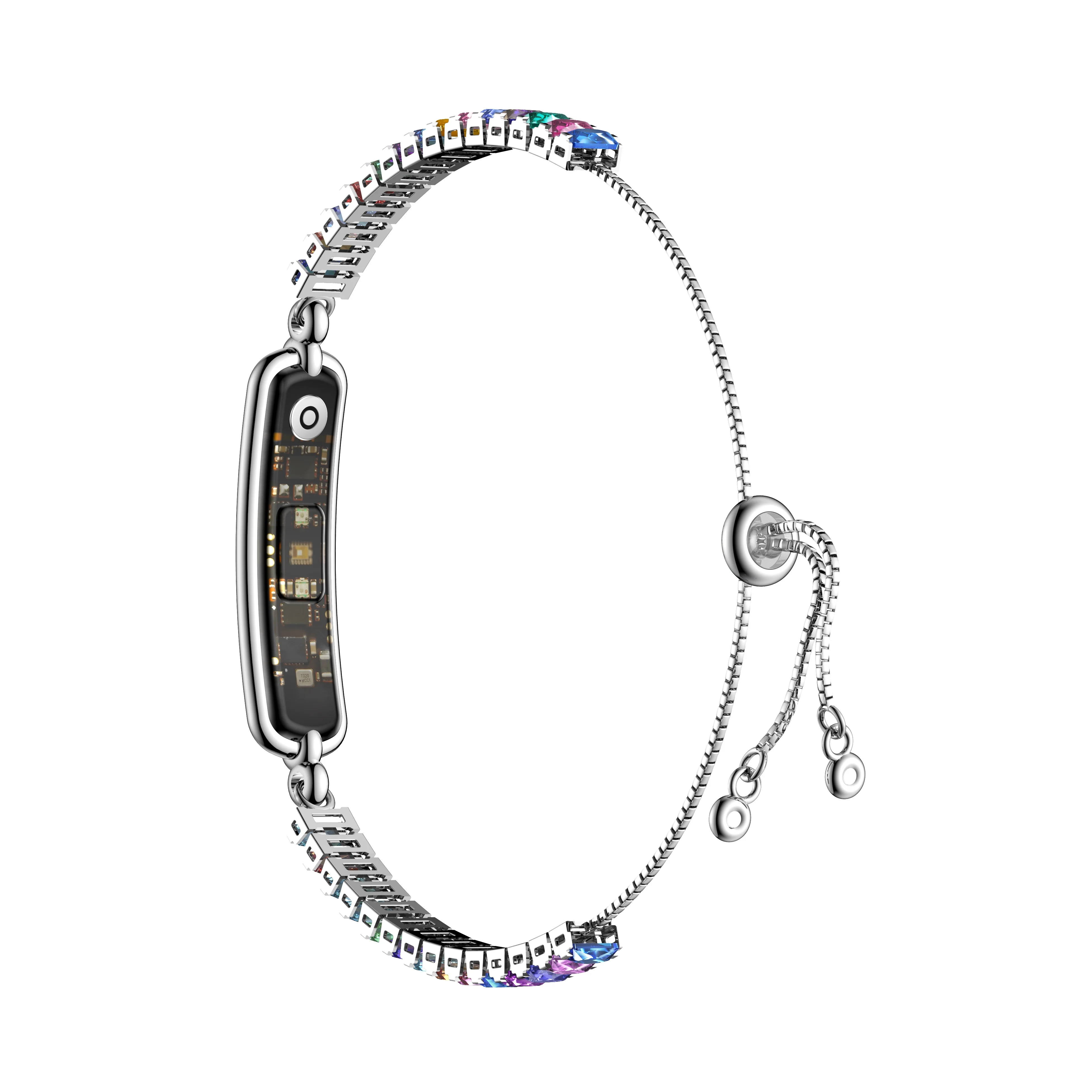 Elegant Diamond-Accented Fitness Tracker