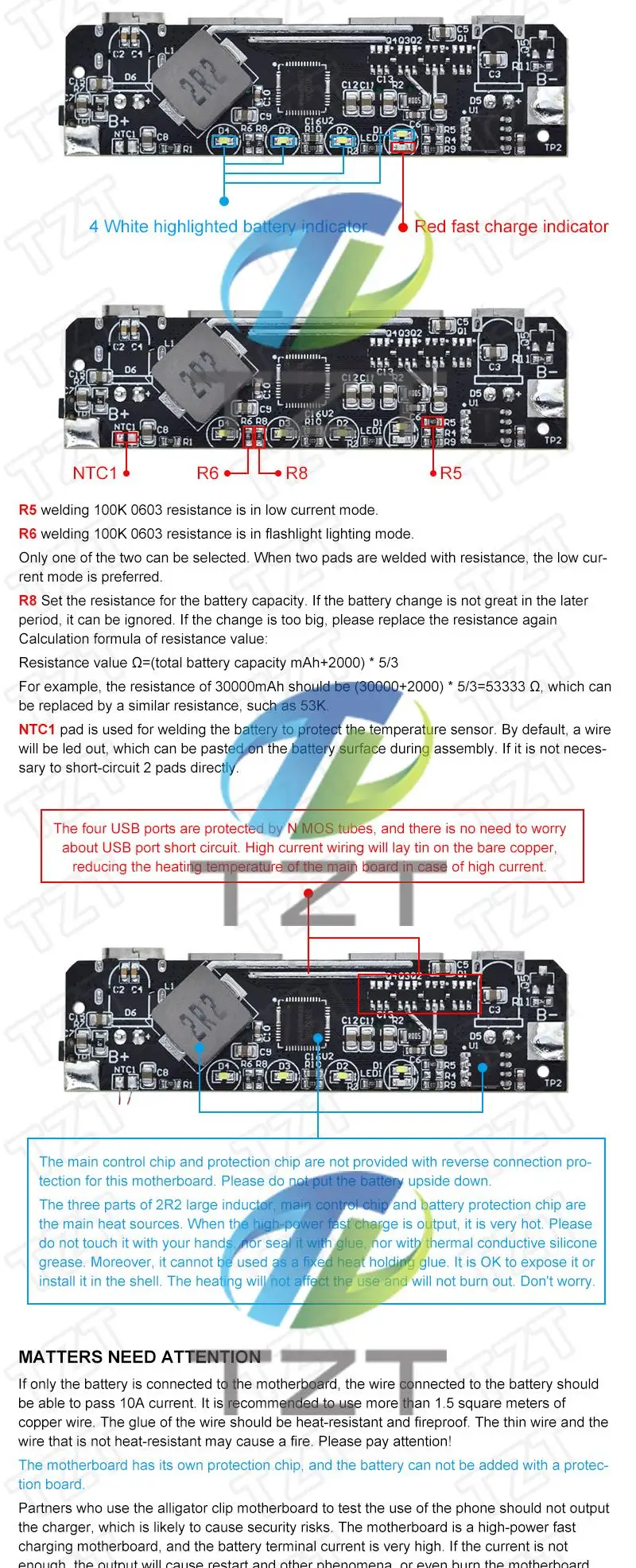 QC4.0 QC3.0 Dual USB Micro/Type-C USB 6*18650 Powerbank Batteriegehäuse 5V 4.5A 22.5W 20000mAh Handy-Ladegerät DIY Gehäuse – Detail 5