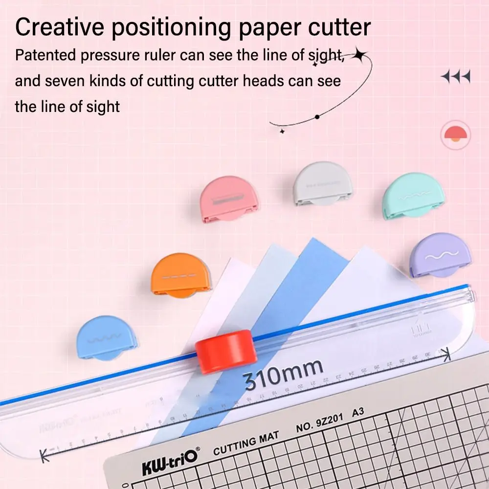 Lightweight Paper Trimmer Creative Multi-Function Wtih 7 Types of Edges Paper Cutter 7-in-1 Creasing Machine Home Office