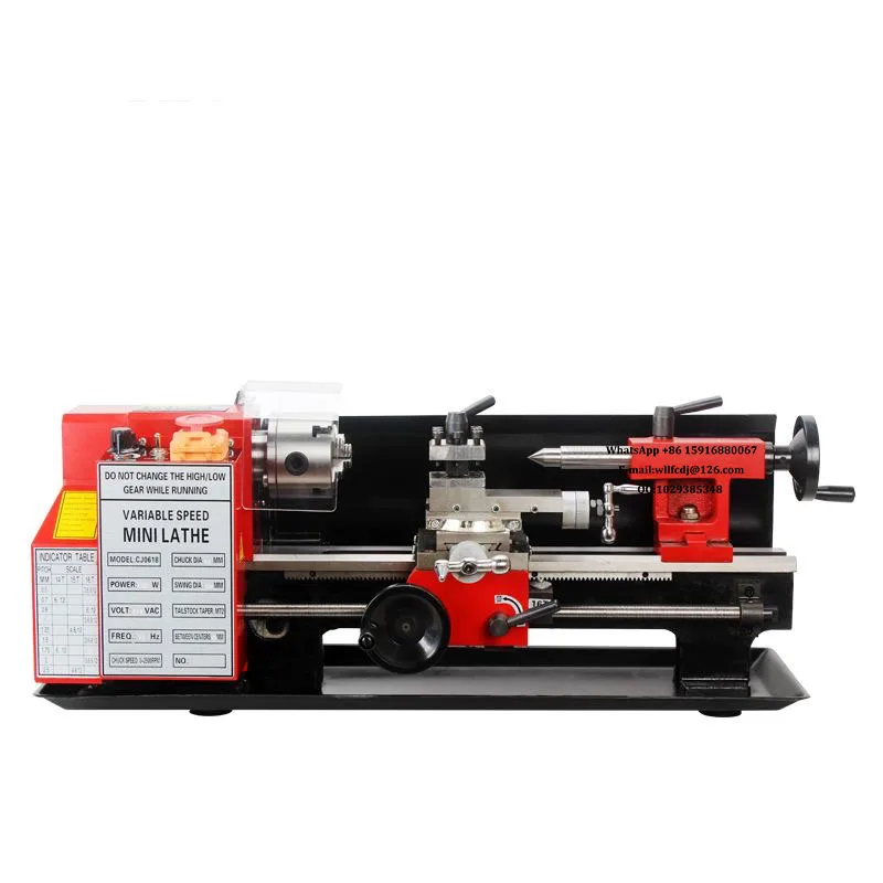 550W CJ0618 manual mini lathe horizontal desktop metal lathe Motor Metalworking 350mm Brushless