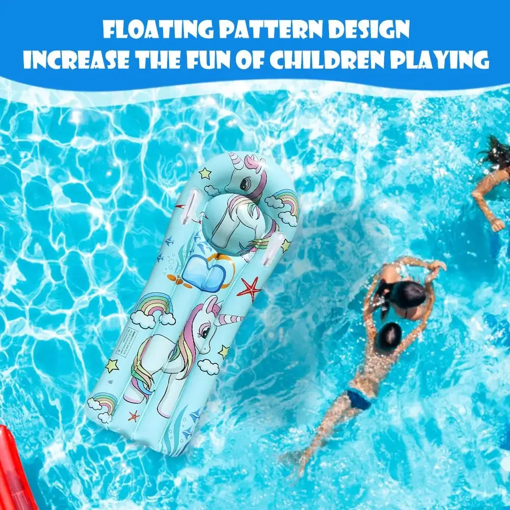 Child Inflatable Pool Mattress Flamingo PVC Air Mattress Swimming Pool Water Floating Bed Swimming Pool Accessories Gift for Kid 5
