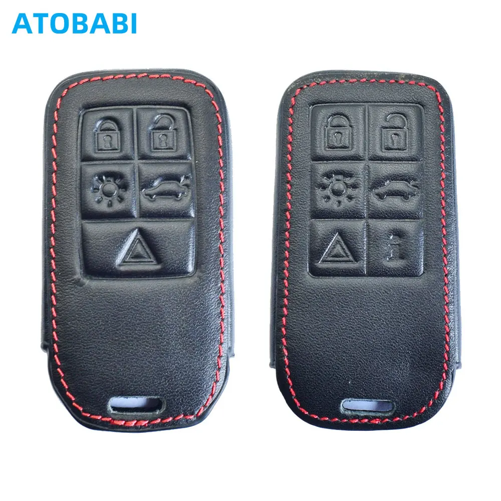 RFC 6-Button Keyless Entry Remote Fob Case Shell – Fits Volvo XC60 XC70 2007–2017, Black, 1040