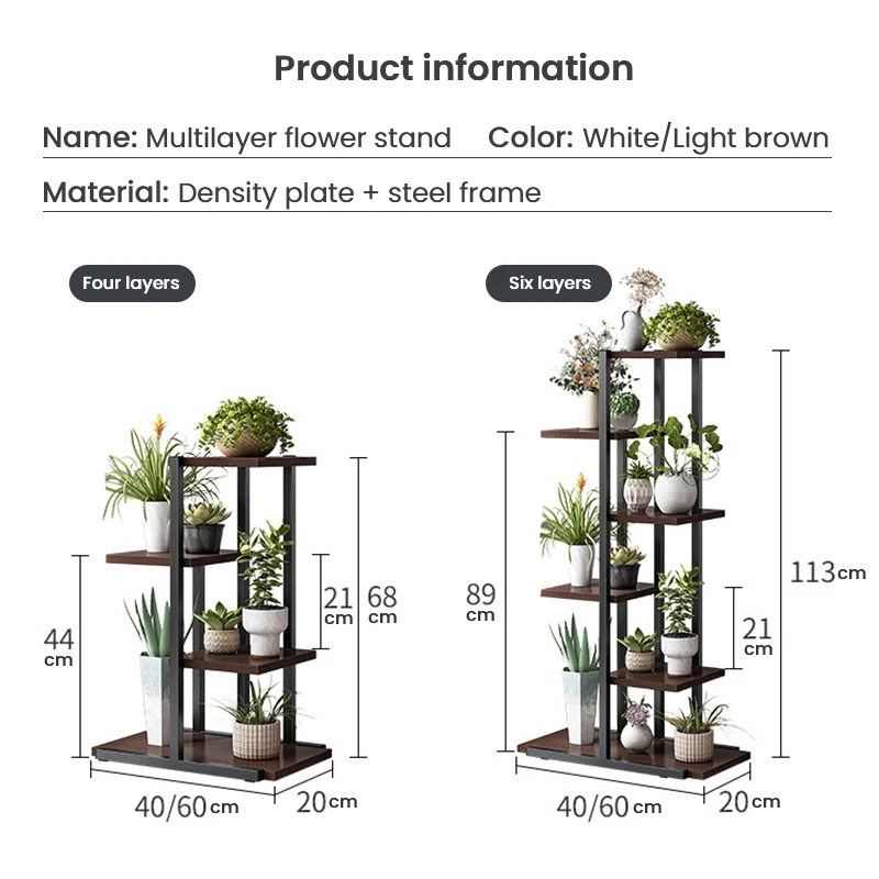 Plant Stand 4/6 Tier Flower Shelf Storage Organizer Indoor Garden