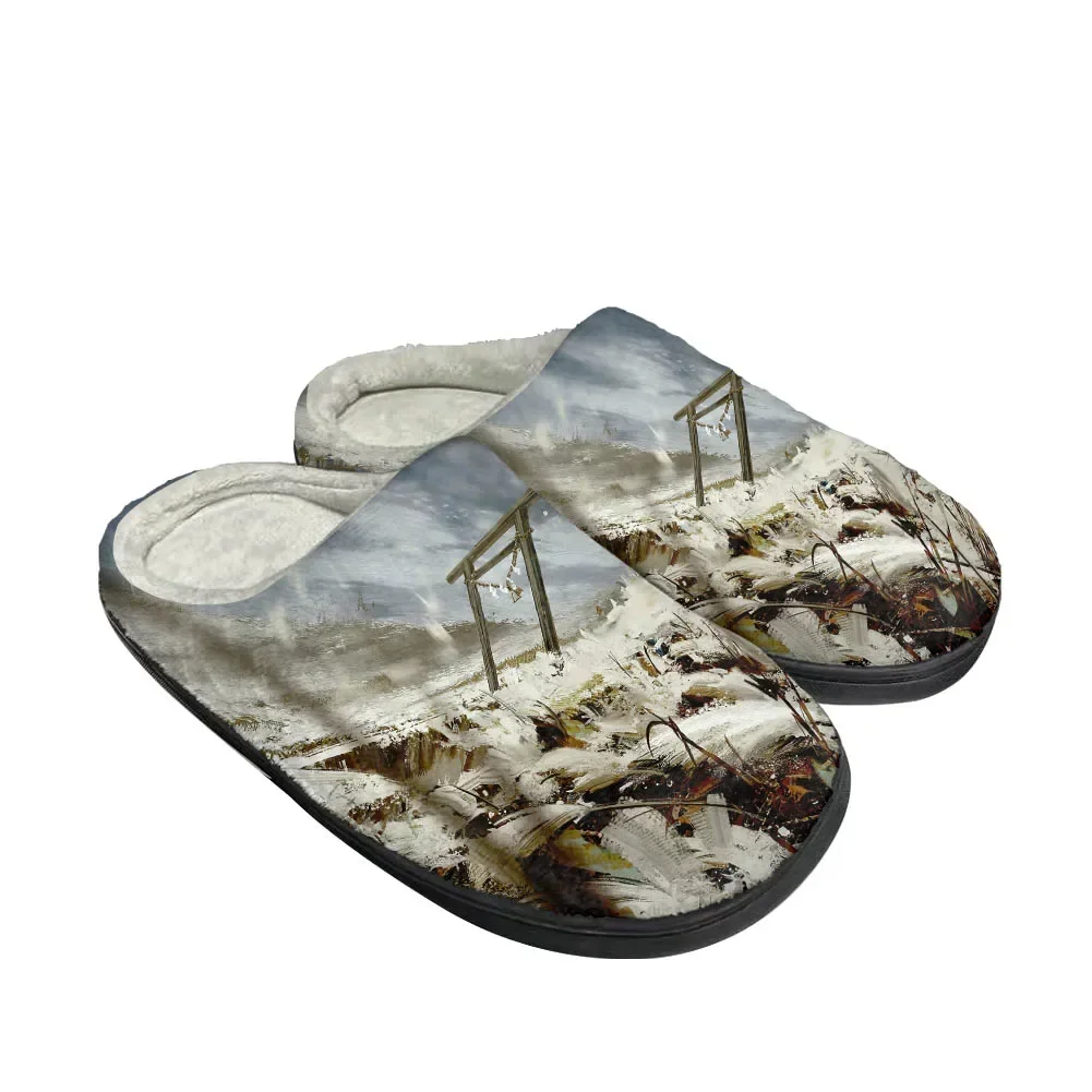 Ghost of Tsushima Fashion Cotton Custom Slippers Mens Womens Sandals Plush Casual Keep Warm Shoes Thermal Comfortable Slipper