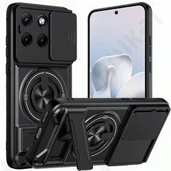 Magnetic Car Ring Holder Case with Full Mirror Finish and Kickstand Functionality - Moto Edge 70 Fusion (Black)