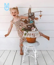 

New 0-24M Toddler Baby Girl Floral Sleeveless Romper Bandage Strappy Jumpsuit Summer Outfits Boho Rompers Clothing