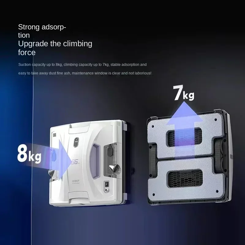 HOBOT Fully Automatic Intelligent Remote Control Window Cleaning Robot 6PRO, Double Cloth High-speed Vibration Window Cleaning 5