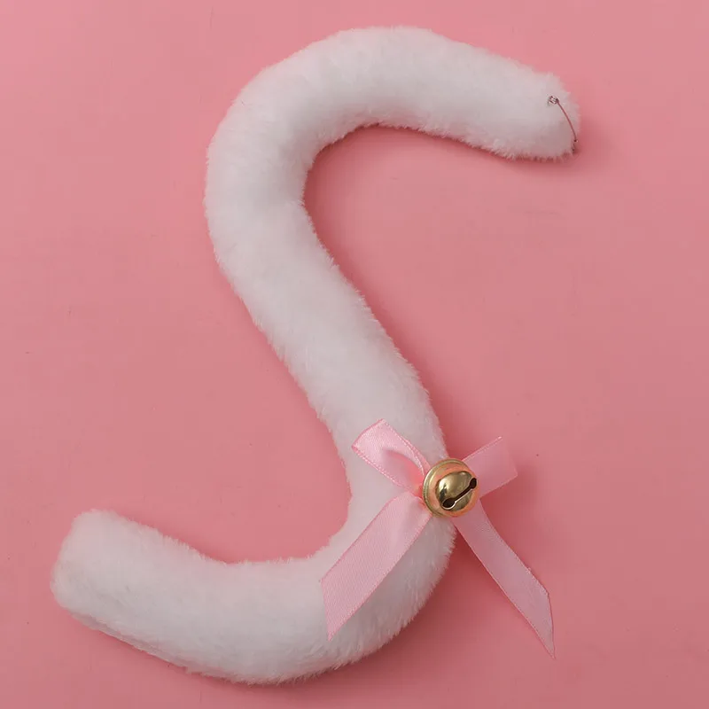 

Solid Color Plush Cat Tail Anime Cosplay Props Anime Costume Accessories For Kawaii Cat Ears Role-Playing Show Halloween Party