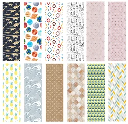Self Adhesive Wallpaper Roll PVC Cartoon Contact Paper Geometric Waterproof Peel and Stick Wallpaper for Wall Desk Cabinet Decor