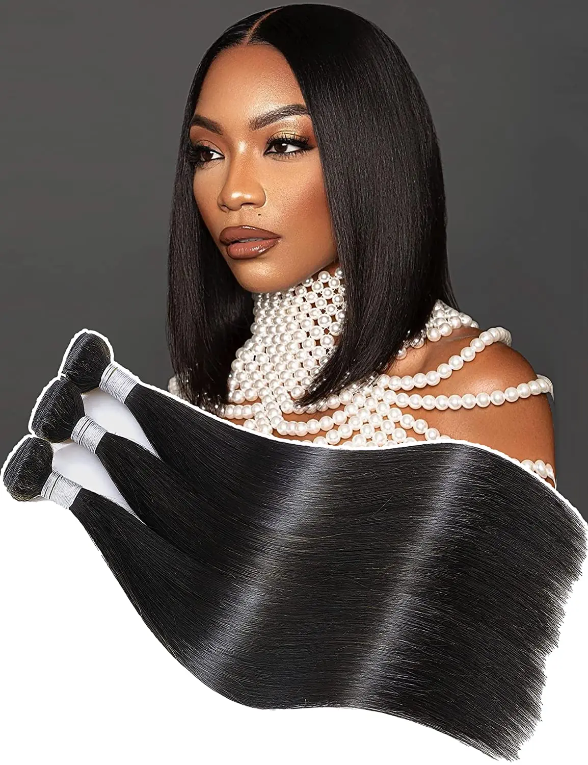 RAW Staright Human Hair Bundles 10--32inch Brazilian Straight Hair Weaves Bundles For Women Natural Brown Color Remy Human