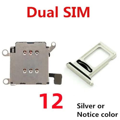 AliSunny Dual Sim Card Reader with Tray Slot Holder Adapter