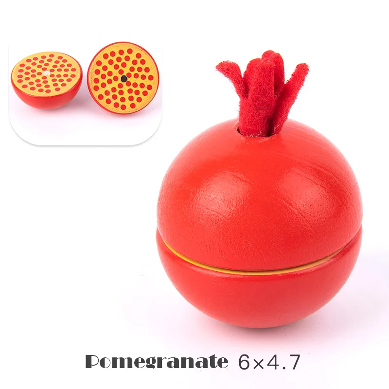 Magnetic Wooden Cutting Fruit & Vegetable Playset - Montessori Educational Toy