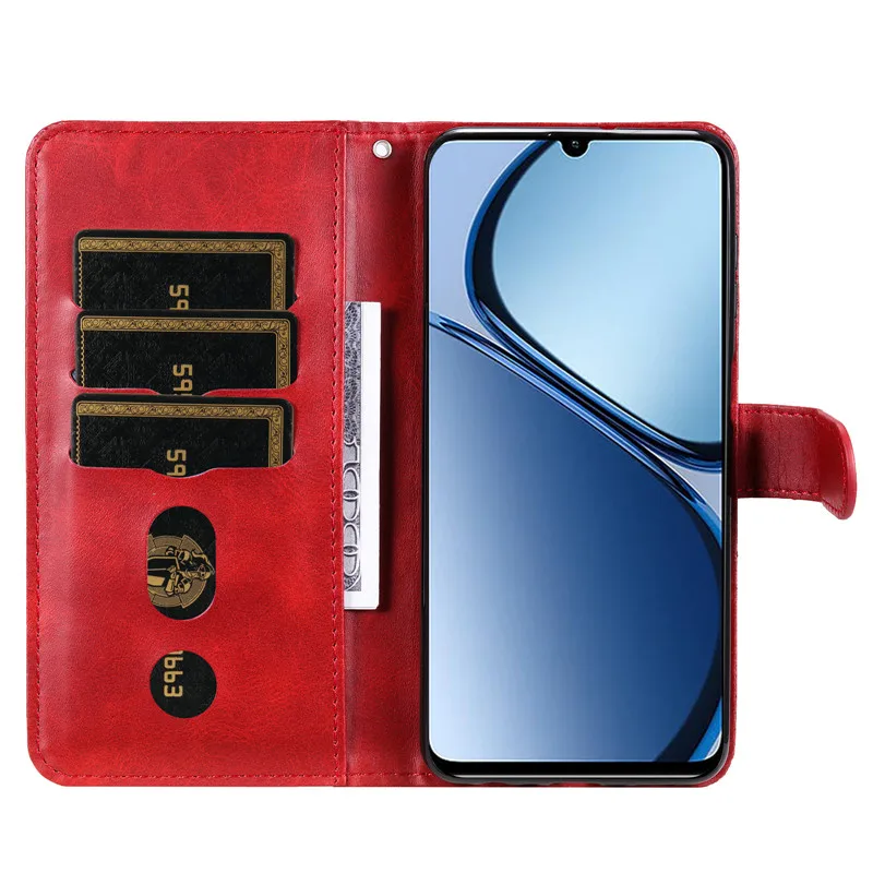 Elegant Flip Magnetic Leather Wallet Phone Case with Zipper Slot