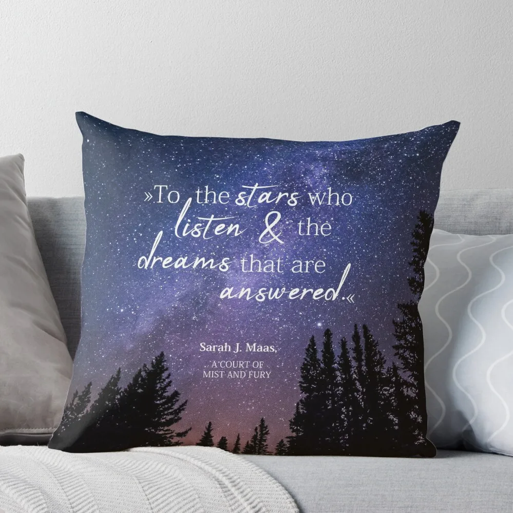 

To the stars who listen and the dreams that are answered Throw Pillow Pillow Case New year Christmas Pillow Covers