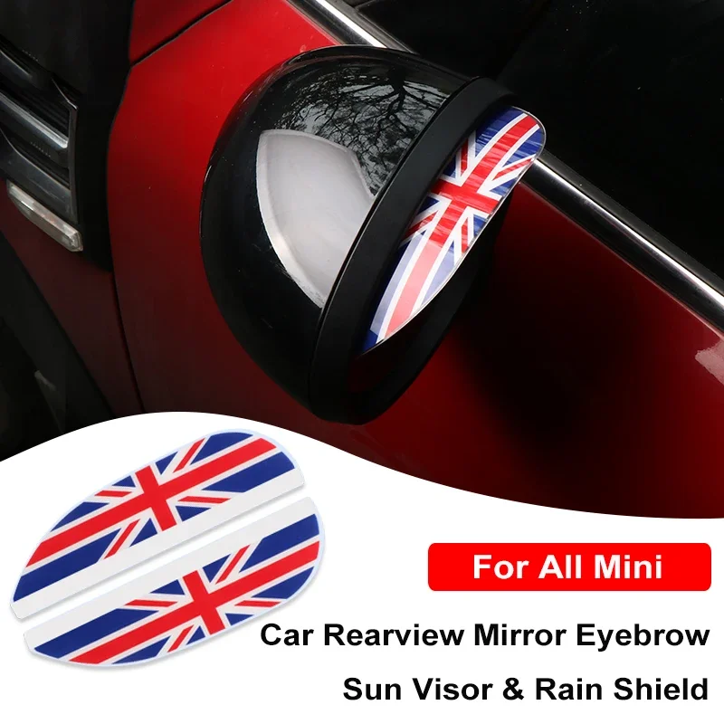 Car Rearview Mirror Rain Shield 2Pcs For Mini Cooper R53 R55 R56 R60 R61 F54 F55 F56 F60 Rearview Mirror Eyebrow Sun Visor Exterior Accessories rearview mirror rain shield,rearview mirror rain eyebrow,car rearview mirror visor,rearview mirror rain guard,rearview mirror visor